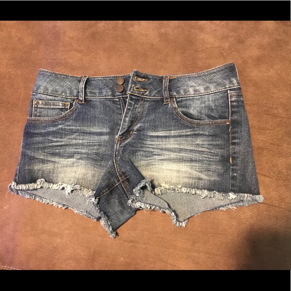 Jean shorts.